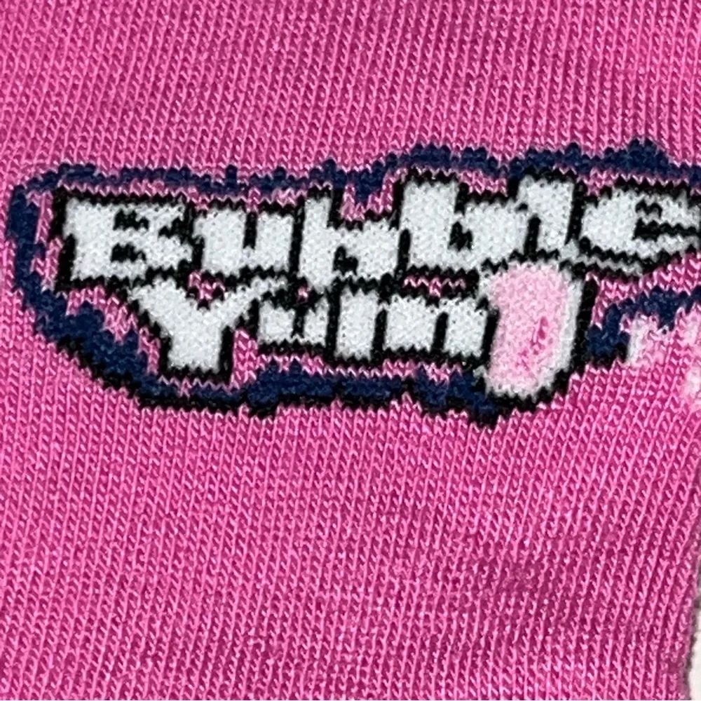 Odd‎ Sox Novelty Bubble Yum Pink Crew Socks New